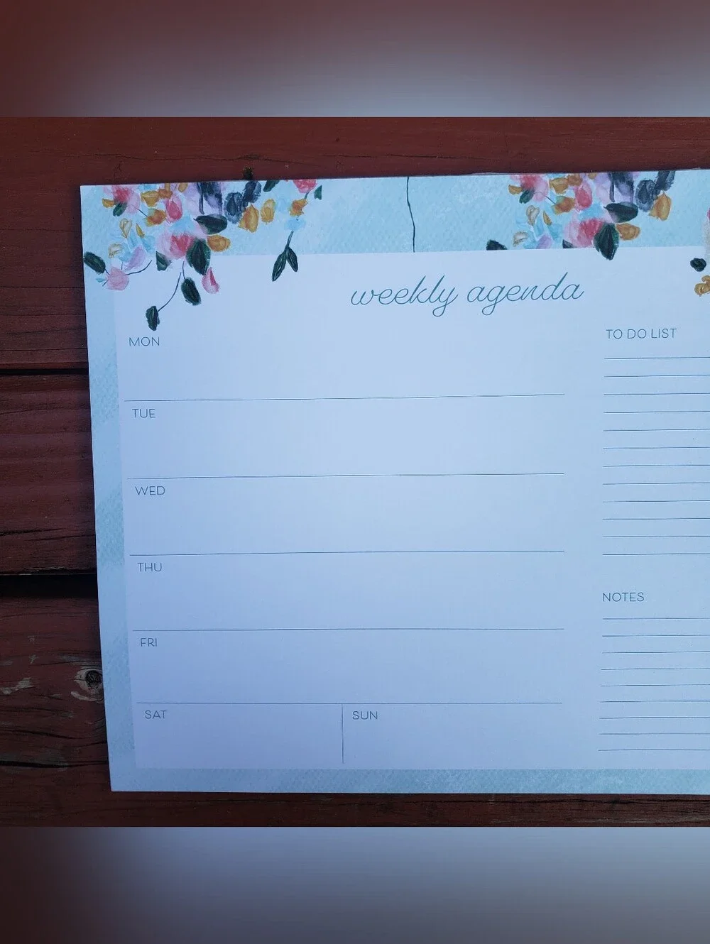(70) Sheets - Weekly Planner Agenda (Floral) 12”x10” By Gartner Studios